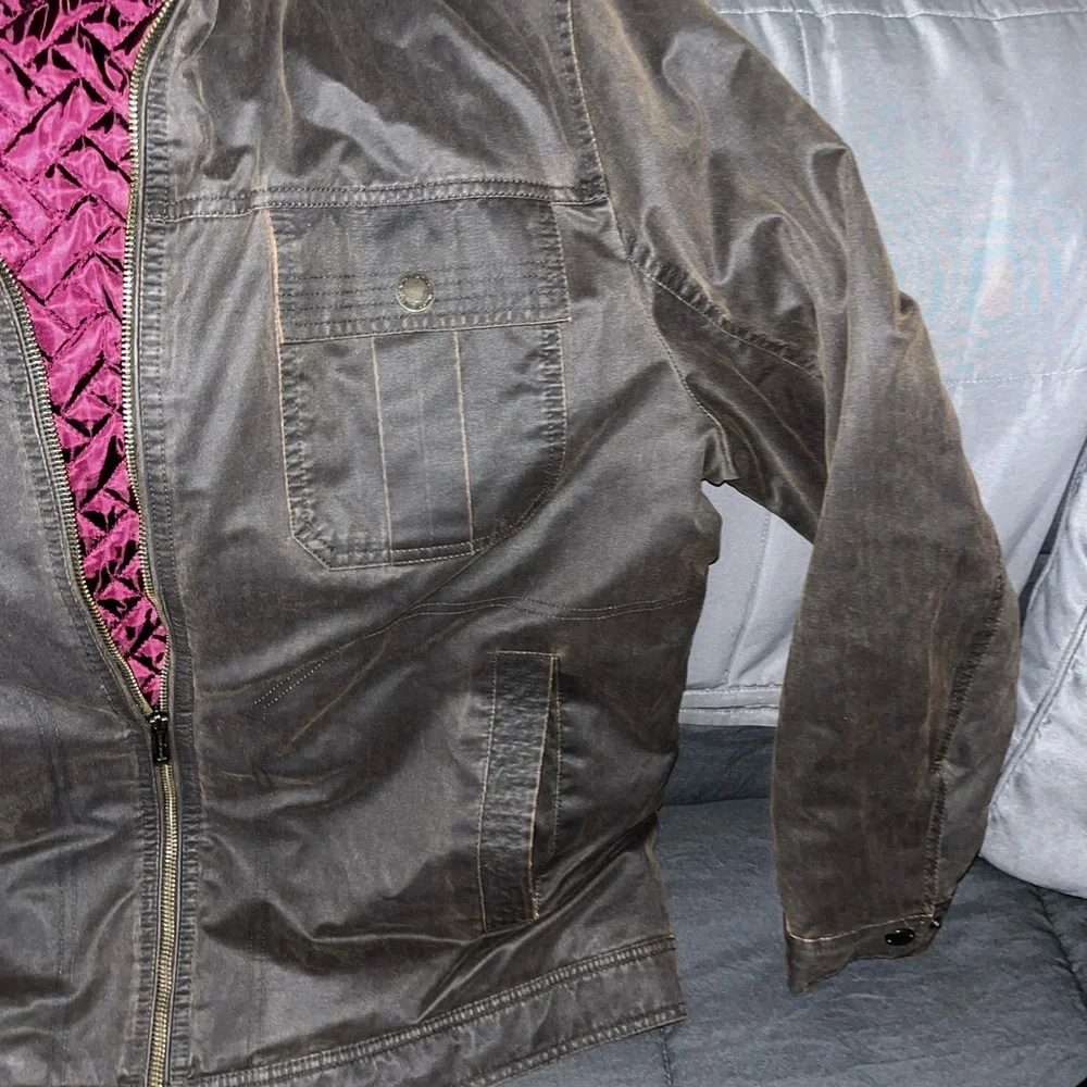 Johnston & Murphy Brown Military Field Jacket Utilitarian Design- XL - Picture 5 of 10